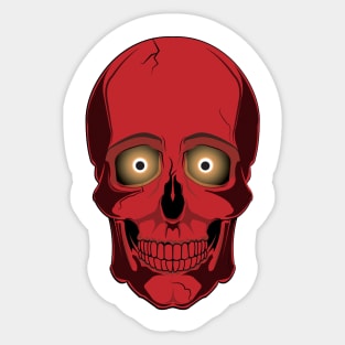 Red Skull Smiling, Graphic Sticker